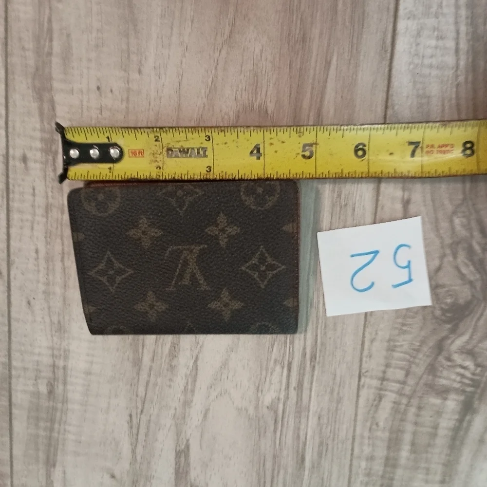 AuthLouis Vuitton Monogram Canvas Porte 2 cartes Vertical Pass Card Case Wallet